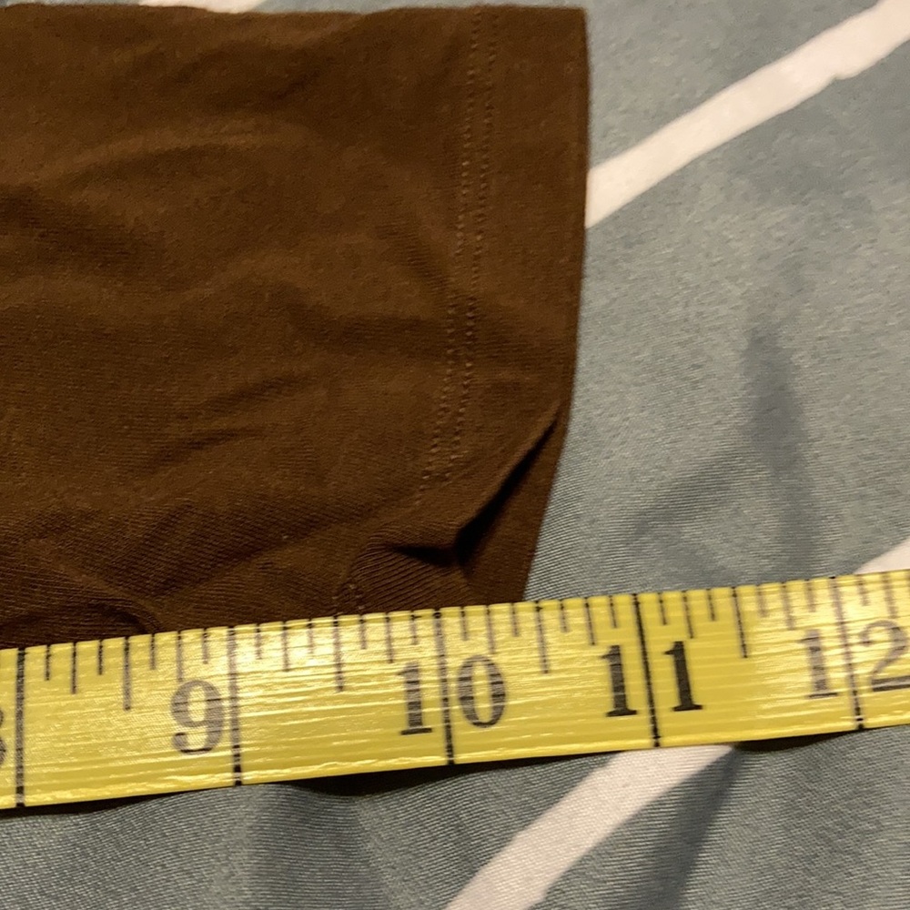 Talbots Medium Pet chocolate brown top w/beading - Picture 7 of 8